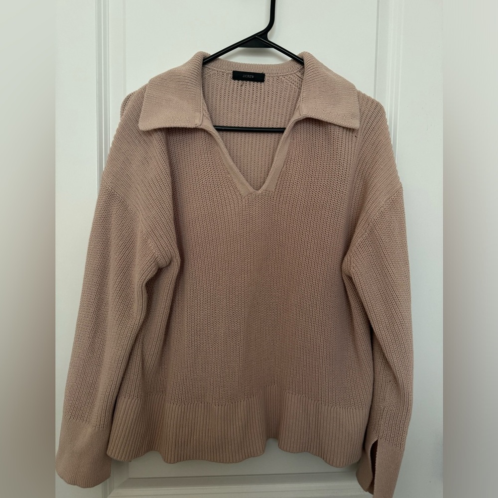 J Crew Cream Knit Pullover sweater